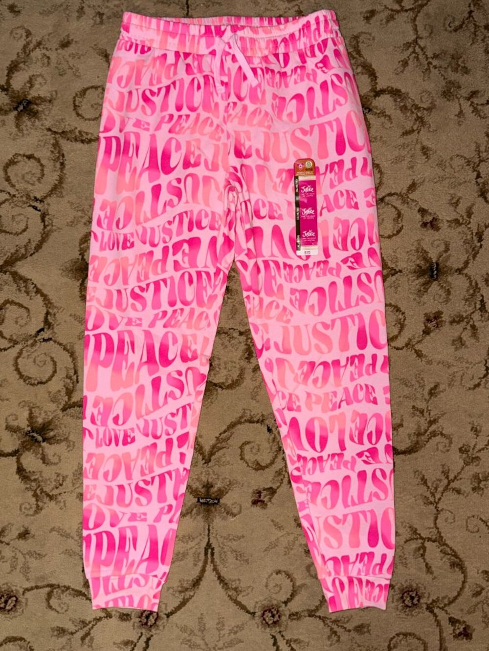 NEW pink justice girls sweatpants